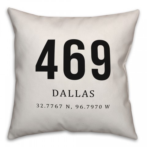 Dallas Coordinates 18x18 Indoor / Outdoor Pillow