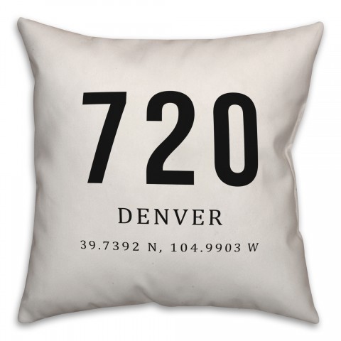 Denver Coordinates 18x18 Indoor / Outdoor Pillow
