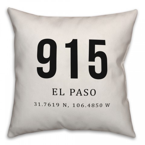 El Paso Coordinates 18x18 Indoor / Outdoor Pillow