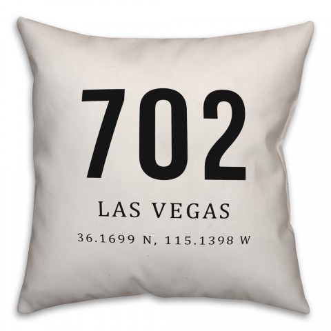 Las Vegas Coordinates 18x18 Indoor / Outdoor Pillow