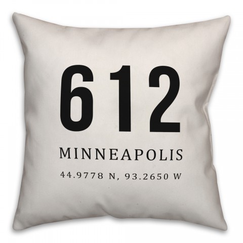 Minneapolis Coordinates 18x18 Indoor / Outdoor Pillow