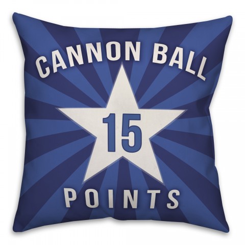 Cannon Ball 15 Points 18x18 Indoor / Outdoor Pillow