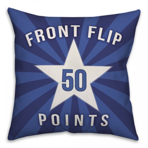 Front Flip 50 Points 18x18 Indoor / Outdoor Pillow