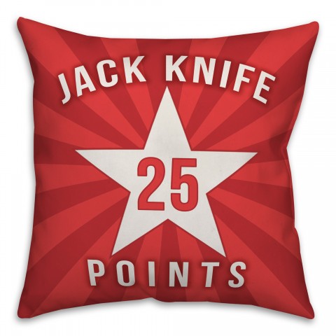 Jack Knife 25 Points 18x18 Indoor / Outdoor Pillow
