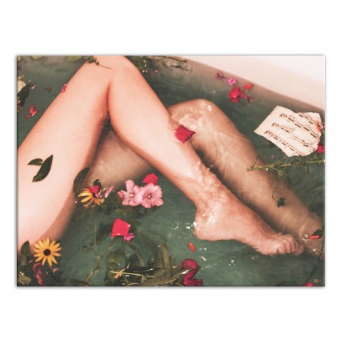Floral Bath 18x24 Canvas Wall Art