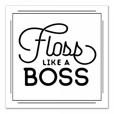 Floss Like A Boss 16x16 Canvas Wall Art