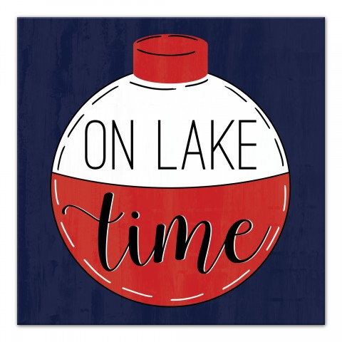 On Lake Time 16x16 Canvas Wall Art