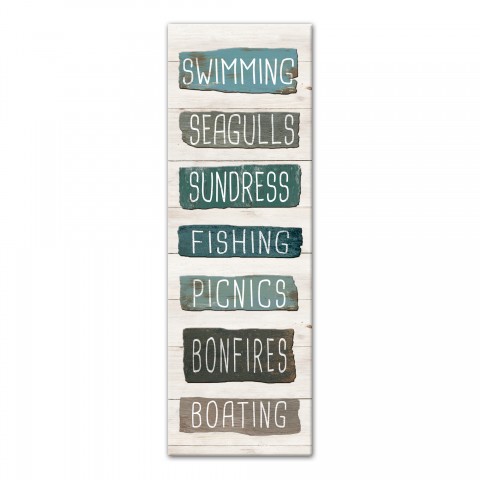 Lake Things 20x60 Canvas Wall Art