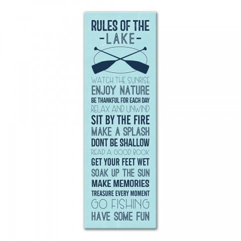 Rules Of The Lake 20x60 Canvas Wall Art
