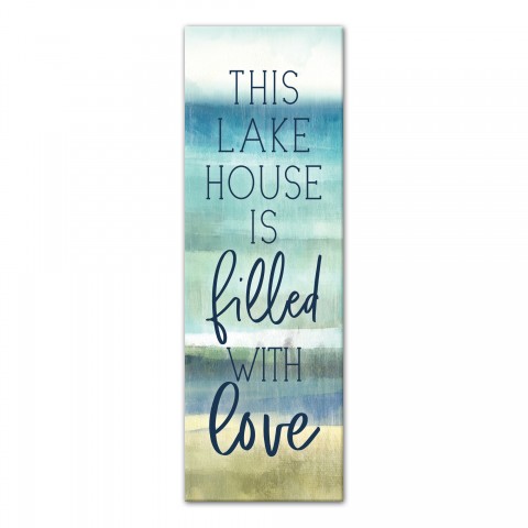 This Lake House Is Filled With Love 20x60 Canvas Wall Art