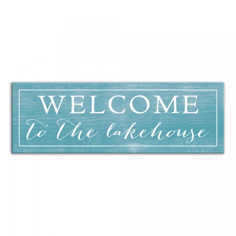 Welcome To The Lakehouse 20x60 Canvas Wall Art