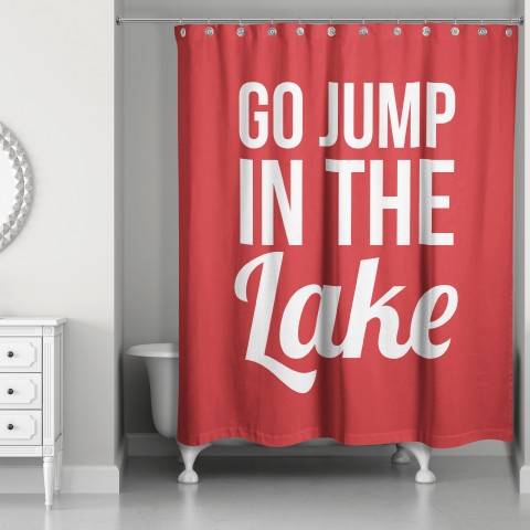 Go Jump In The Lake 71x74 Shower Curtain