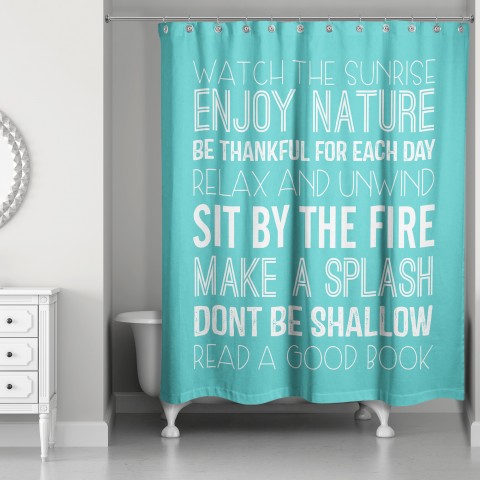 Lake House Rules 71x74 Shower Curtain