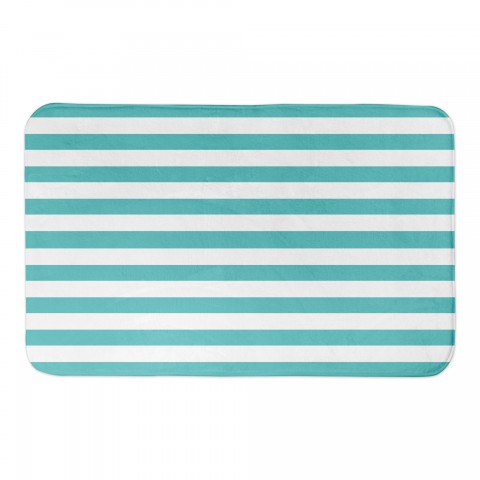Blue & White Stripes 34x21 Bath Mat