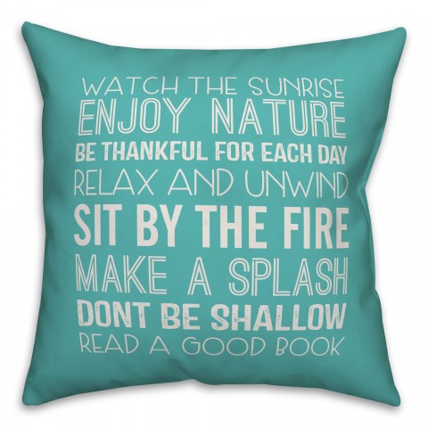Lake House Rules 18x18 Indoor / Outdoor Pillow