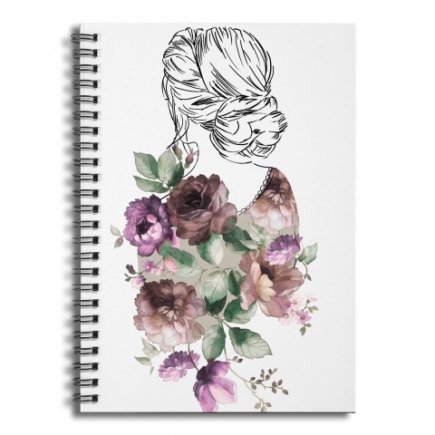 Floral Fashion 6x8 Ruled Spiral Notebook