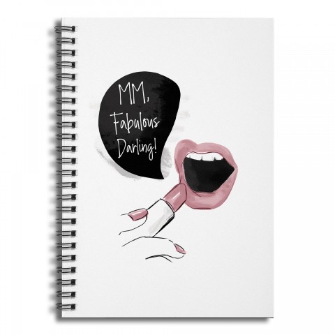 Mm Fabulous Darling 6x8 Ruled Spiral Notebook
