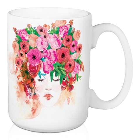Floral Head Piece 15 oz Mug