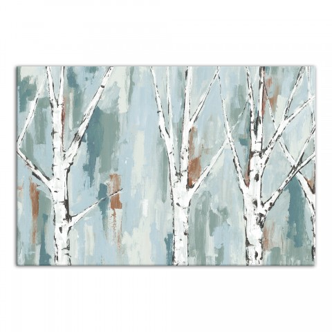 Abstract Birch Trees 16x24 Canvas Wall Art