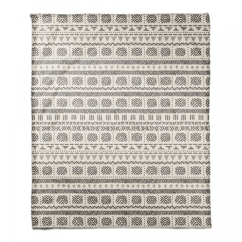 Black and White Tribal Pattern 50x60 Coral Fleece Blanket