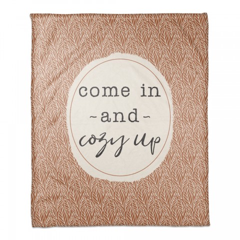 Come In and Cozy Up 50x60 Coral Fleece Blanket