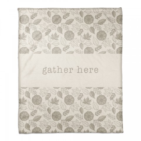 Gather Here 50x60 Coral Fleece Blanket