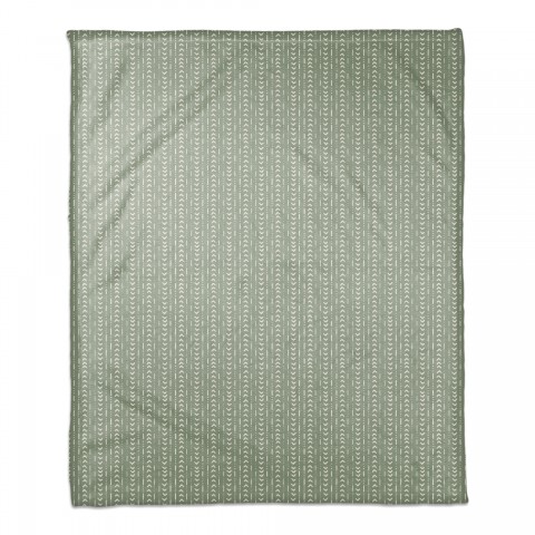 Green Tribal Pattern 50x60 Coral Fleece Blanket