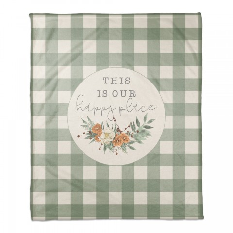 This Is Our Happy Place 50x60 Coral Fleece Blanket
