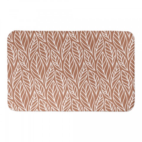 Copper Leaf Pattern 34x21 Bath Mat