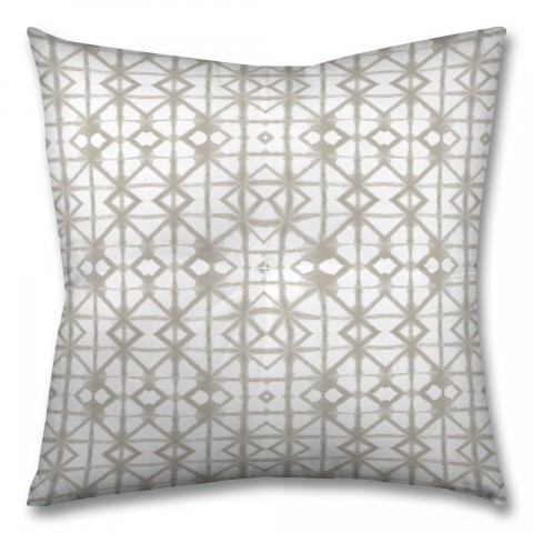 Geometric Shibori Pattern 26x26 Tufted Floor Pillow - Square
