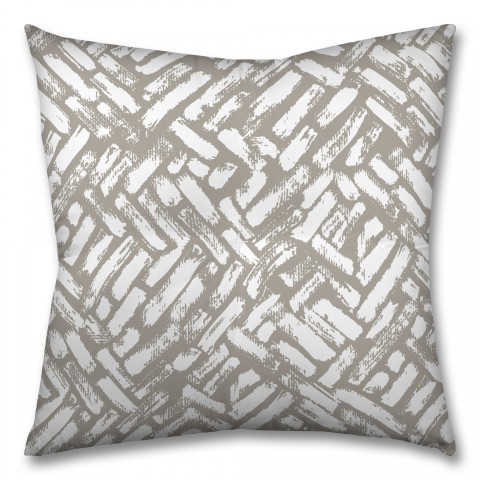 Gray Abstract Pattern 26x26 Tufted Floor Pillow - Square