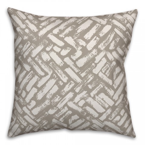Gray Abstract Pattern 18x18 Spun Poly Pillow