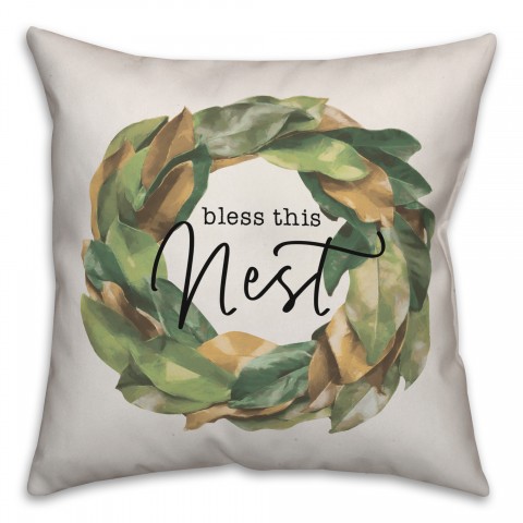 Bless This Nest 18x18 Spun Poly Pillow
