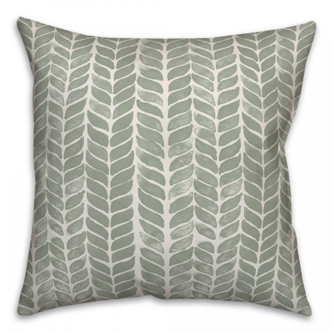 Green Knit Pattern 18x18 Spun Poly Pillow