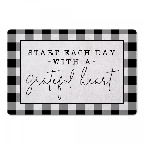 Start Each Day With A Grateful Heart 27x18 Floor Mat