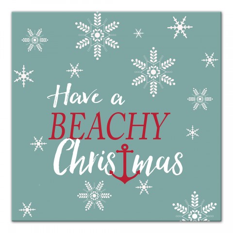 Have a Beachy Christmas 12x12 Canvas Wall Art