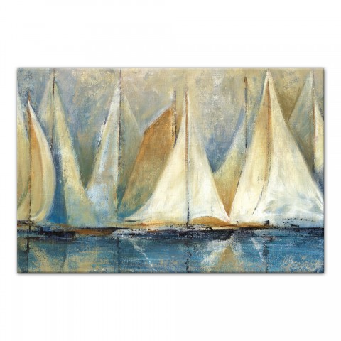 Painterly Sailboats 20x30 Canvas Wall Art