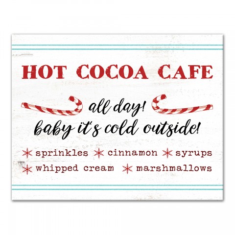 Hot Cocoa Café 11x14 Canvas Wall Art