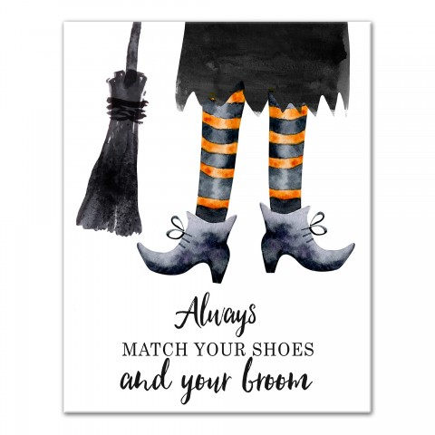Match your Shoes and your Broom 11x14 Canvas Wall Art