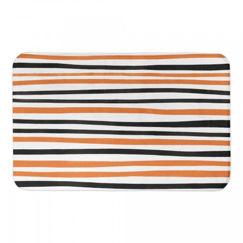 Halloween Stripes 34x21 Bath Mat