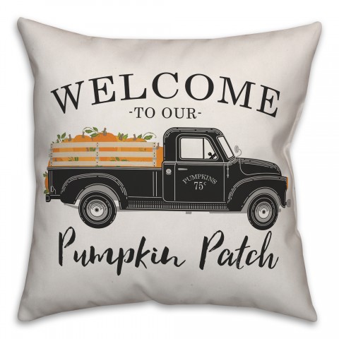 Welcome to our Pumpkin Patch 18x18 Spun Poly Pillow
