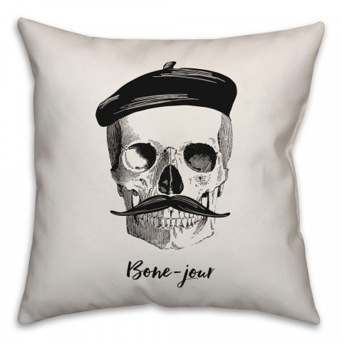 Bone-jour 18x18 Spun Poly Pillow