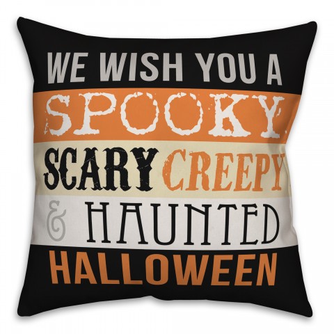 Halloween Words 18x18 Spun Poly Pillow
