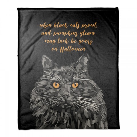 May Luck be yours on Halloween 50x60 Coral Fleece Blanket