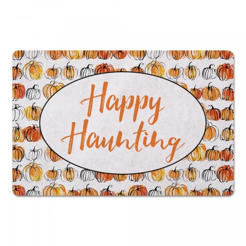 Happy Haunting Watercolor Pumpkins 27x18 Floor Mat