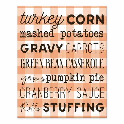 Buffalo Check Menu 8x10 Tabletop Canvas
