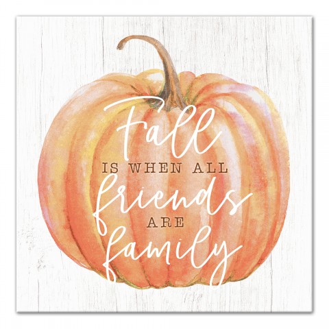 Fall Friends and Family 16x16 Canvas Wall Art