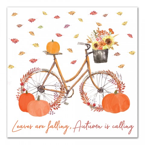 Autumn Bike 16x16 Canvas Wall Art