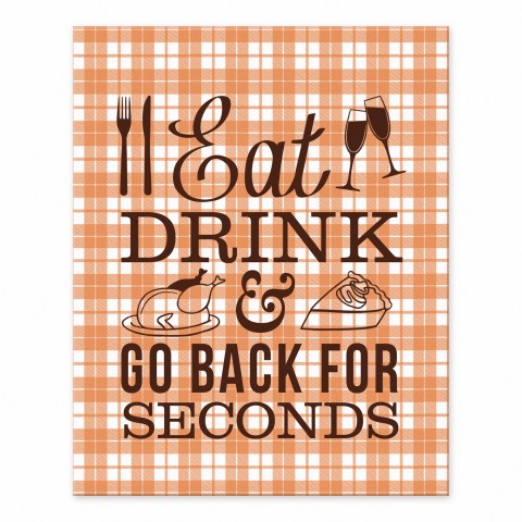 Go Back for Seconds 8x10 Tabletop Canvas