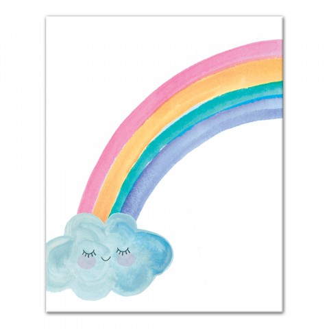 Watercolor Rainbow 16x20 Canvas Wall Art